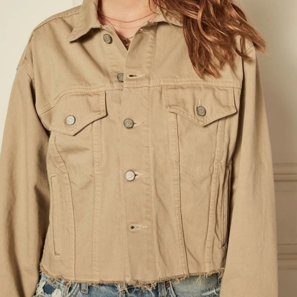 NWOT Boyish The Harvey Cropped Oversized Jacket